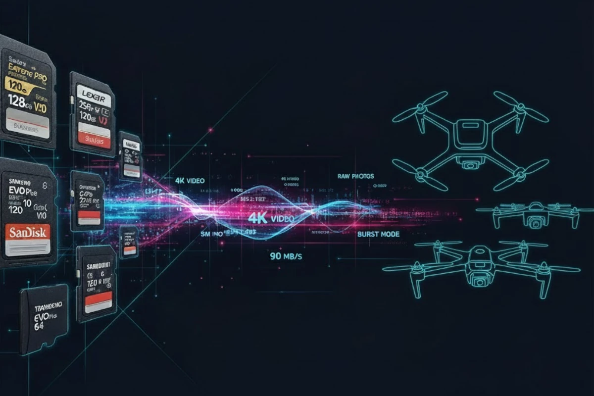 Drone recording aerial footage